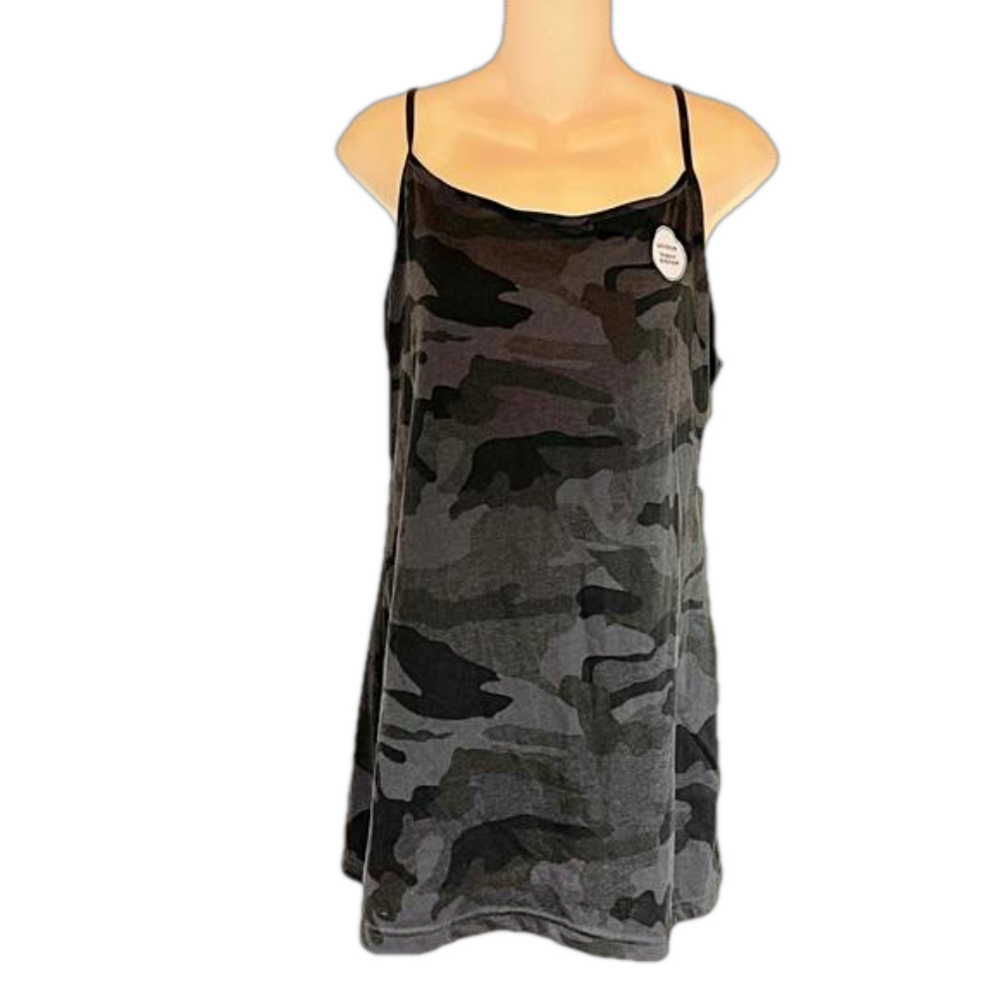 🆕 GEORGE - Grey Camouflage Tunic Tank Top